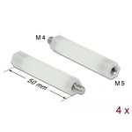 Delock Távtartó M5 - M4, hatszögletű, belső menetes / külső menetes, 50 mm-es, természetes szinű 4 d