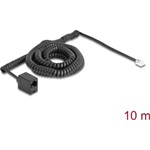 Delock Telefon csavart kábel RJ11 apa - RJ45 anya fekete színű 10 m