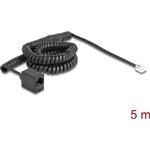 Delock Telefon csavart kábel RJ11 apa - RJ45 anya fekete színű 5 m