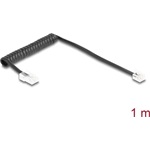 Delock Telefon csavart kábel RJ11 apa - RJ45 apa fekete színű 1 m