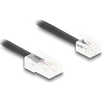 Delock Telefon csavart kábel RJ11 apa - RJ45 apa fekete színű 1 m