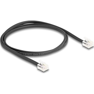 Delock Telefon kábel RJ11 apa - RJ11 apa fekete 1 m