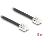 Delock RJ11 -> RJ11 M/M telefon kábel 5m fekete