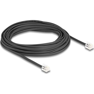 Delock RJ11 -> RJ11 M/M telefon kábel 5m fekete