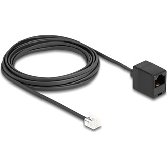 Delock RJ11 -> RJ45 M/F adatkábel 5m fekete
