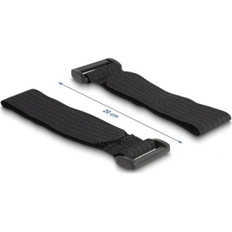 Delock Tépőzáras csík óntapadós felülettel és tépőzáras kábelszorítóval 10 db.-os fekete szett