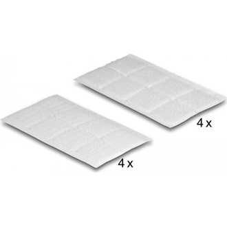 Delock Tépőzáras kocka darabok, öntapadós 64 db.-os fehér