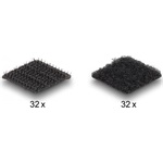 Delock Tépőzáras kocka darabok, öntapadós 64 db.-os fekete