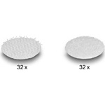 Delock Tépőzáras korongok, kerek 64 db.-os fehér