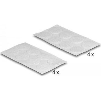 Delock Tépőzáras korongok, kerek 64 db.-os fehér