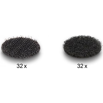 Delock Tépőzáras korongok, kerek 64 db.-os fekete