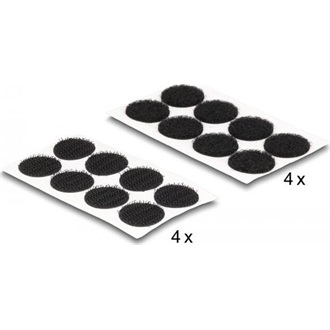 Delock Tépőzáras korongok, kerek 64 db.-os fekete