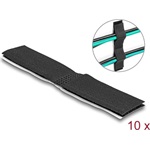 Delock Tépőzáras, öntapadós kábeltartó szett H 110 mm x Sz 20 mm, 10 db-os, fekete