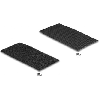 Delock Tépőzáras, öntapadós párna szett H 100 mm x Sz 50 mm, 10 db-os, fekete