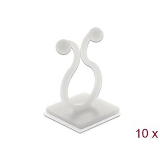 Delock Természetes kábel kötegelő öntapadó alappal 10 db