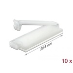 Delock Természetes színű öntapadós kábeltartó zárócsattal 10 db