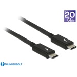 Delock Thunderbolt 3 M/M adatkábel 1m fekete 5A passzív