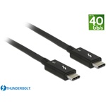 Delock Thunderbolt 3 M/M adatkábel 0.5m fekete 5A passzív