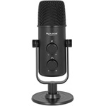 Delock Többfunkciós dupla kondenzor USB mikrofon 3,5 mm-es sztereo jack fejhallgatóval és hangbeállí