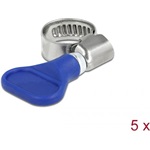 Delock Tömlőbilincs pillangó fogantyúval rozsdamentes acél 400 SS 10 - 16 mm 5 db. kék