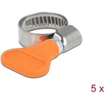 Delock Tömlőbilincs pillangó fogantyúval rozsdamentes acél 400 SS 12 - 20 mm 5 db. narancssárga