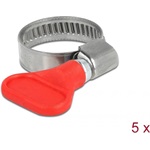 Delock Tömlőbilincs pillangó fogantyúval rozsdamentes acél 400 SS 16 - 25 mm 5 db. piros