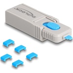 Delock Type-C  port blokkoló szett Type-C  anya portokhoz 5 db. + lezáró eszköz