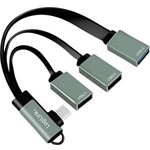 LogiLink UA0361 3-portos hub szürke-fekete