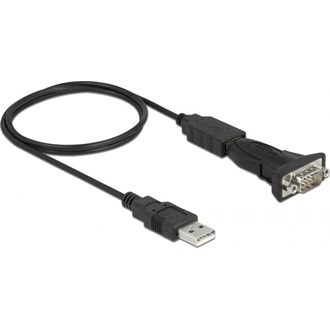 Delock USB-A 2.0 -> Serial RS-232 DB9 M/M adapter 0.8m fekete