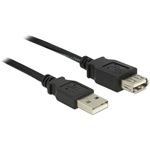 Delock USB A M/F adatkábel hosszabbító 0.5m fekete