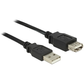 Delock USB A M/F adatkábel hosszabbító 0.5m fekete