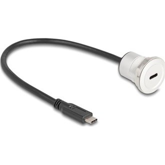 Delock USB 10 Gbps USB Type-C  beépített anya kábelcsatlakozóval 30 cm, alumínium