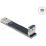 Delock USB 10 Gbps adapter USB A-típusú aljzat   dugó csatlakozó, 90 -ban hajlított