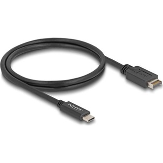 Delock USB-E A Key -> USB-C 3.2 Gen2 M/M adatkábel 1m fekete