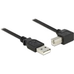 Delock USB-A 2.0 -> USB-B 2.0 M/M adatkábel 1.5m fekete egyenes/90°