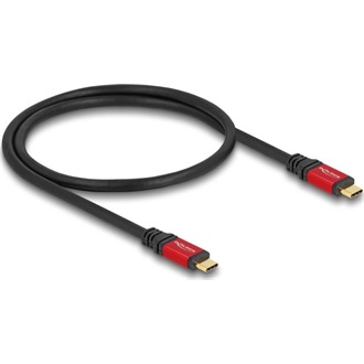 Delock 20Gbps USB-C 3.2 Gen2 -> USB-C 3.2 Gen2 M/M adatkábel 0.5m fekete-piros