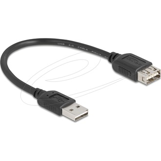 Delock USB 2.0 hosszabbítókábel EASY USB Type-A apa - EASY USB Type-A anya 0,2 m