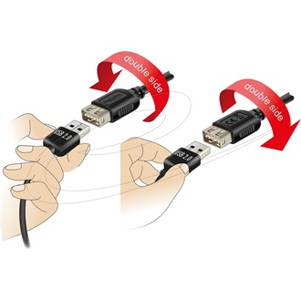Delock USB 2.0 hosszabbítókábel EASY USB Type-A apa - EASY USB Type-A anya 0,2 m
