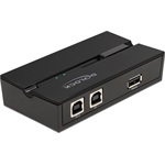 Delock USB 2.0 kapcsoló 2 személyi számítógép - 1 eszköz
