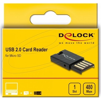 Delock USB 2.0 kártyaolvasó Micro SD memóriakártyákhoz