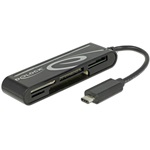 Delock USB 2.0 kártyaolvasó USB Type-C bementi csatlakozóval 5 nyílással