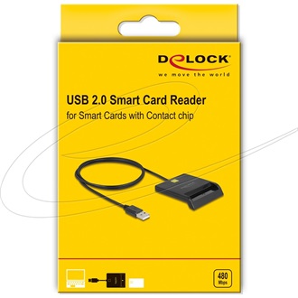 Delock USB 2.0 okoskártya olvasó érintő chip-es okoskártyákhoz