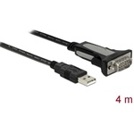 Delock USB-A 2.0 -> Serial RS-232 DB9 M/M adatkábel 4m fekete