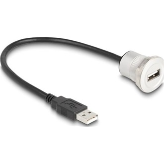 Delock USB 2.0 A-típusúbeépített anya kábelcsatlakozóval 30 cm, alumínium