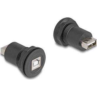 Delock USB 2.0 B-típusú   USB 2.0 A-típusú beépített csatlakozóval fekete