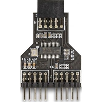 Delock USB 2.0 Hub 9 tűs tűfej anya - 2 x 9 tűs tűfej apa