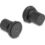 Delock USB 2.0 Micro-B-típusú   USB 2.0 Micro-B-típusú beépített csatlakozóval fekete