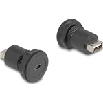 Delock USB 2.0 Mini-B-típusú   USB 2.0 A-típusú beépített csatlakozóval fekete