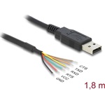 Delock USB 2.0 - Soros UART LVTTL átalakító 6 nyílt vezetékkel és 3,3 V kimeneti feszültséggel 1,8 m