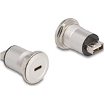 Delock USB 2.0 Type-C    A-típusú beépített anya alumínium